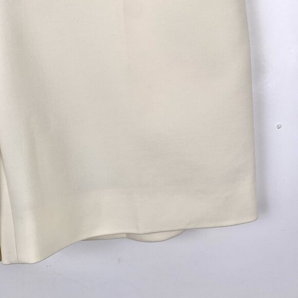 Maxmara Beige Wool Blend Pleated Shorts Womens Size 40 M Made In Italy Smart Cas - Picture 4 of 6